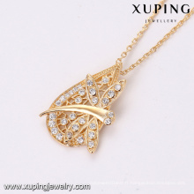 43443 xuping achats en ligne vogue top grade modèles or rempli pendentif collier environnement cuivre bijoux pour femmes